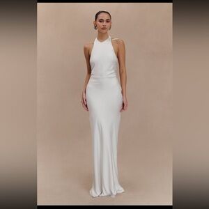 NWOT Meshki Rinna Satin Maxi Dress